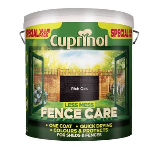 Cuprinol Less Mess Fence Care 6L - Rich Oak